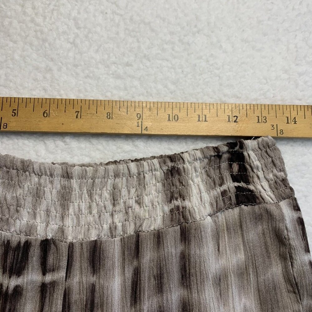 Umgee Women's Tie Dye Gauze Lace Flare Bell Bottom Boho Pants Size S Brown - Picture 4 of 9